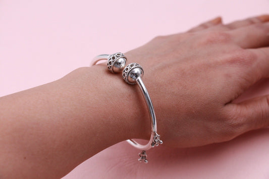 Silver Ghughri Kadli Bracelet