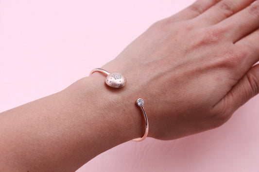 Rose Polish Flower Diamond Bracelet