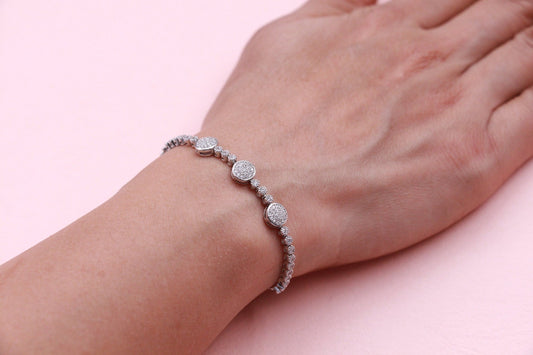 Illusion & Solitare Tennis Bracelet