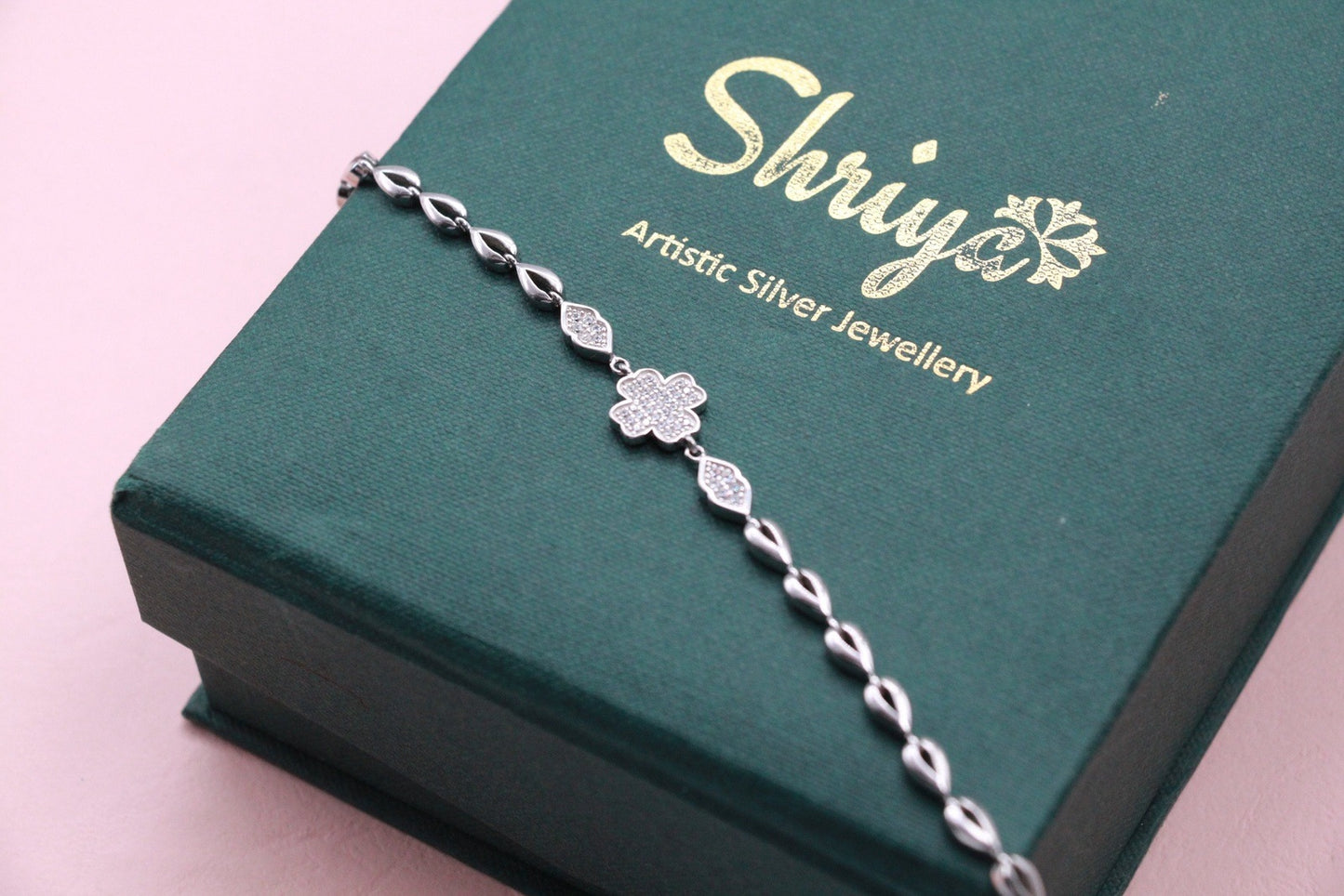 Autumm Flower Sterling Silver Bracelet