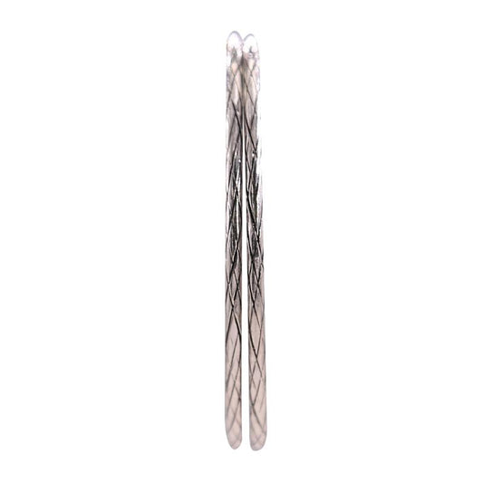Ornamental Texture Silver Bangles