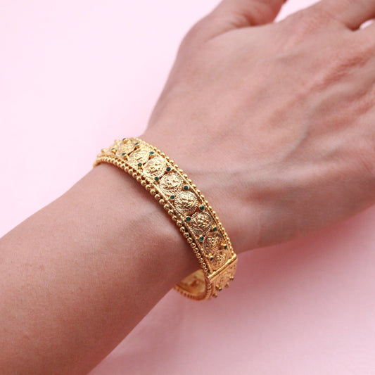 Golden Floral Blessings Motif Kada