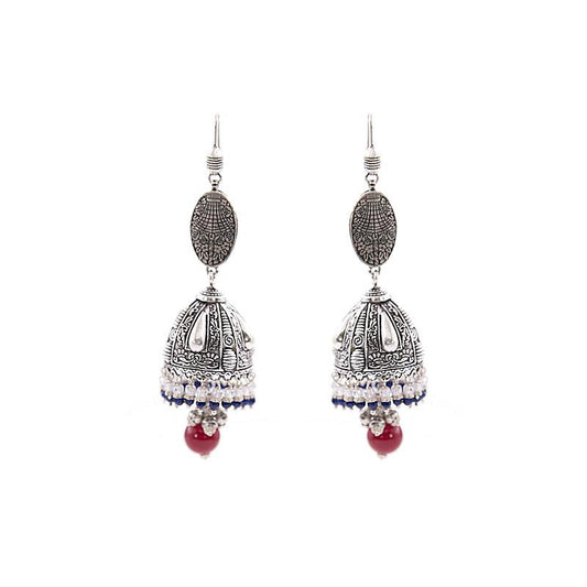 RED LATKAN JHUMKAS