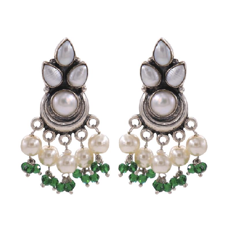 Pearl Kundan Tiara Earrings