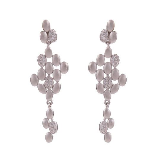 Zestful Confident Silver Danglers