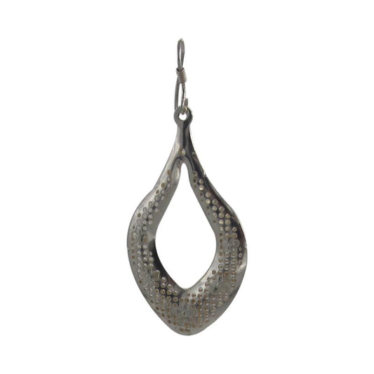 Textured Floral Sterling Silver Danglers