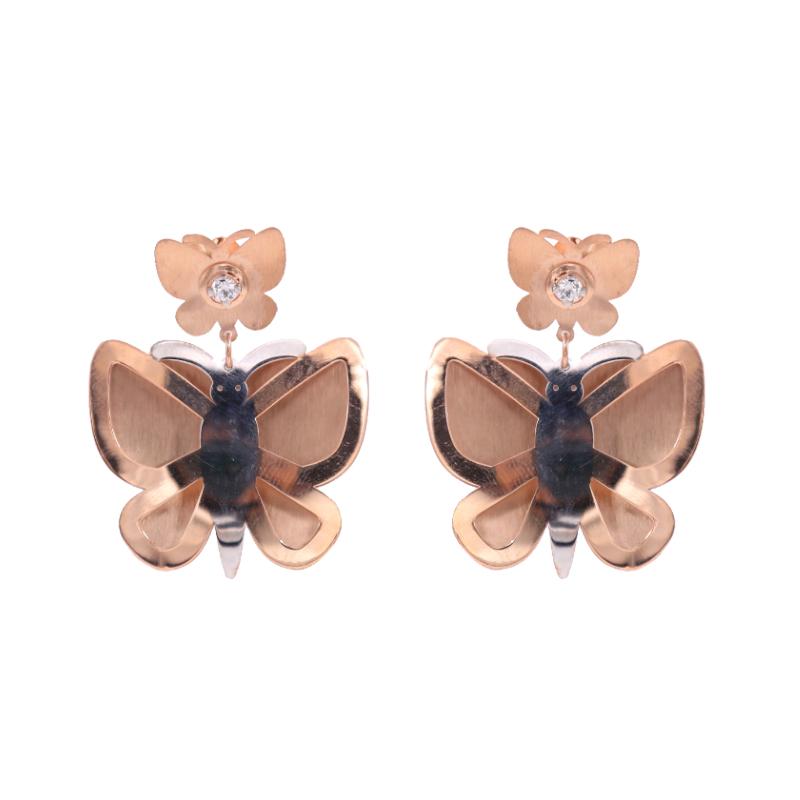 Modern Butterfly Sparkling Earrings