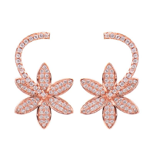 Rose Pentacle Bliss Curvy Earrings