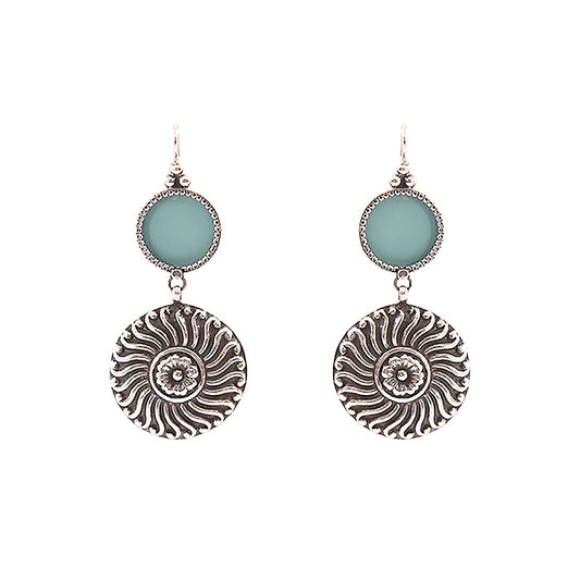 FLORAL SEA BLUE EARRINGS