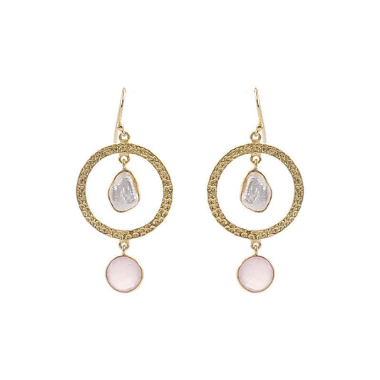 PEARL & CALCITE DANGLERS