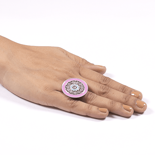 PINK BLUE LAKE RING