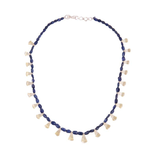 IOLITE CITRINE MALA