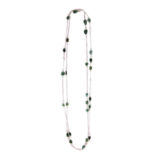 CARVED GREEN STONE NECKLACE