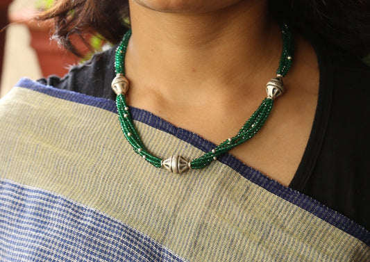 Sparkling Green Twist Mala