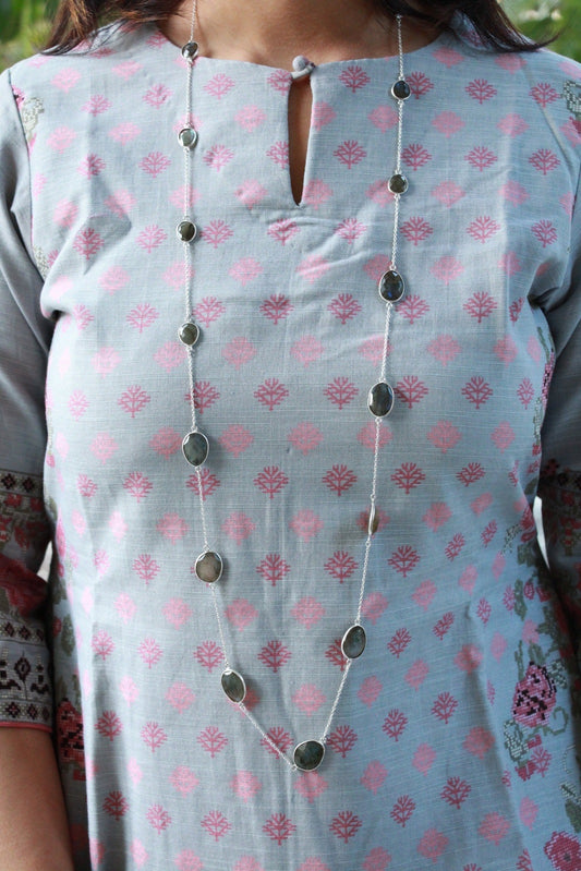 Labradorite Stone Modern Necklace