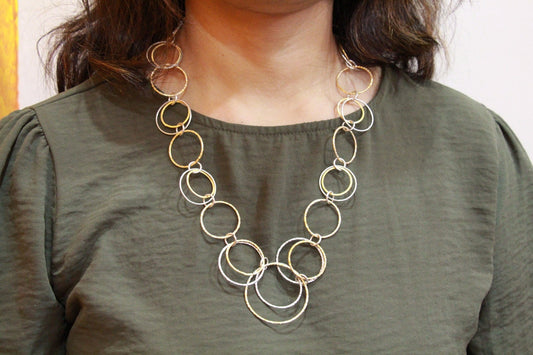 Modern Circular Rings Necklace