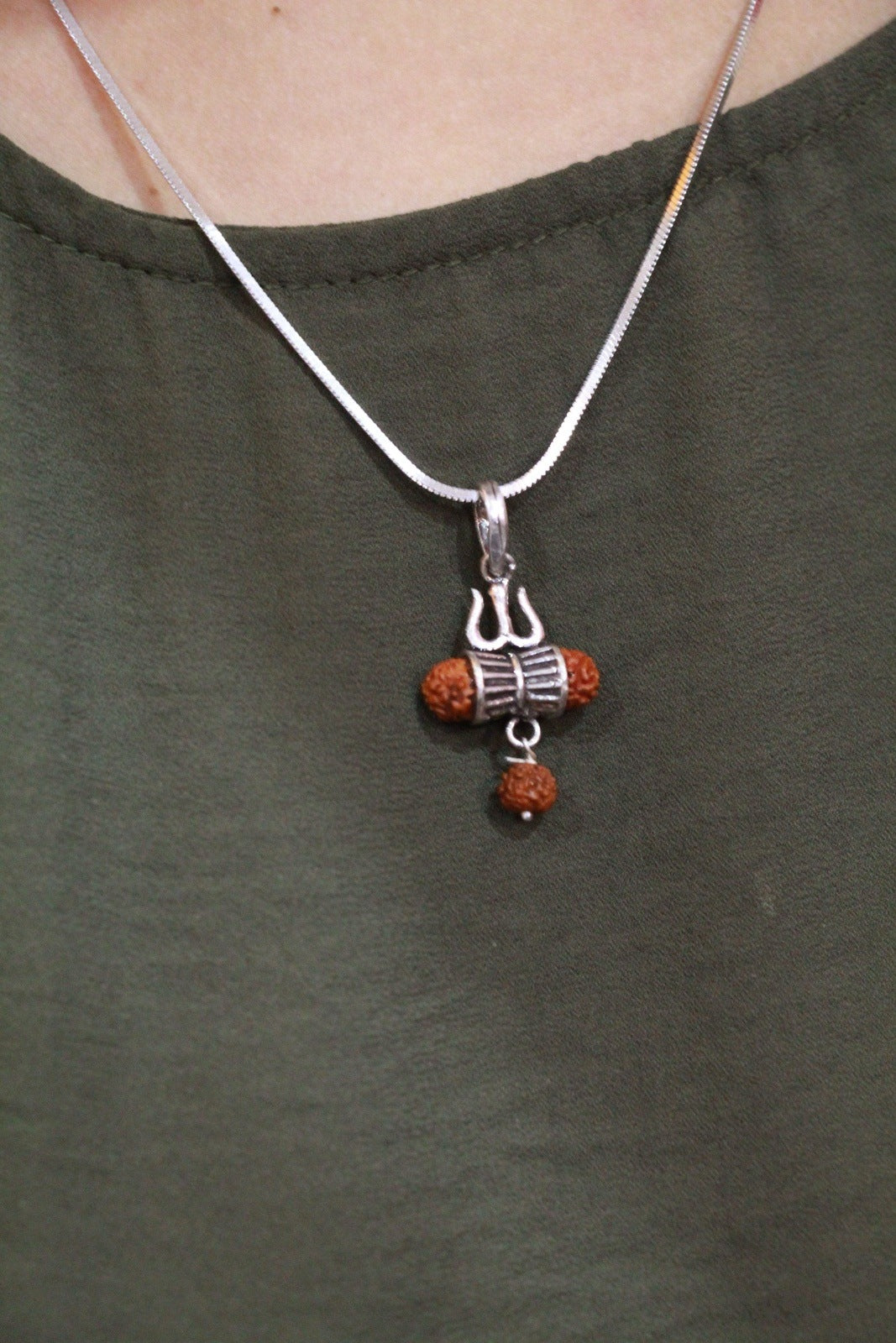 Rudraksh Trishul Pendant