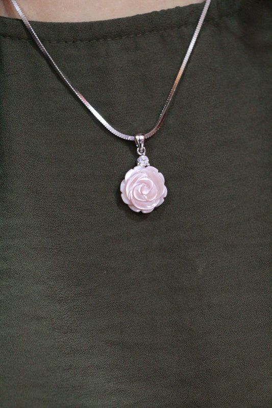 Sterling Rose MOP Pendant
