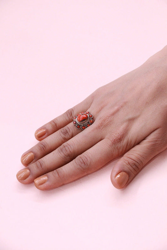 Coral Magic Boho Ring